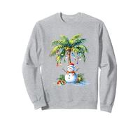 Vintage Palm Tree Snowman Tropical Christmas Deck The Palms Sweatshirt