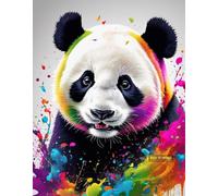 Vintage Panda Poster A4 Wall Art Featuring a Cute and Funny Panda Illustration in Playful Style for Kids Room Nursery or Animal Lovers Home Decoration