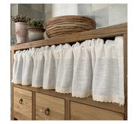 Vintage Panel Curtain, Bistro Short Window Curtain, Country House Style Half Kitchen Curtains, Semi-Transparent Short Curtains for Bedroom and Living Room