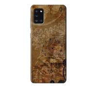 Vintage Paper Clock Steampunk Case Cover For Samsung Galaxy A31