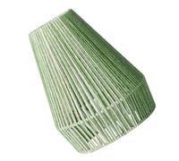 Vintage Paper Rope Woven Lampshade for E27 Ceiling Lights | Green Iron Frame, Smooth Woven Surface, Easy Install and Replacement, for Farmhouse Reading Decor