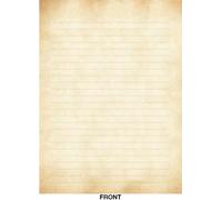 Vintage Parchment Lined Stationery Set (30 lined sheets, 24 envelopes)