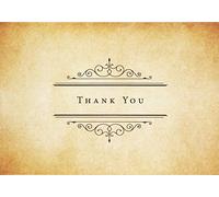 Vintage Parchment Thank You Cards (Stationery, Note Cards, Boxed Cards)