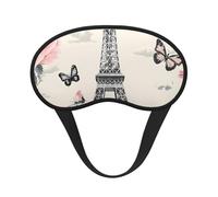 Vintage Paris Eiffel Tower Blackout Sleep Mask - Soft Adjustable Eye Mask for Full Light Blocking, Deep Sleep, Travel & Relaxation