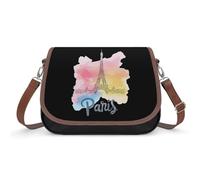 Vintage Paris Eiffel Tower Small Womens Crossbody Bags Shoulder Handbag with Adjustable Strap for Travel