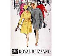 Vintage Paris Fashion Royal Blizzand Rene Gruau 1965 Wall Art Photo Picture Print Poster A4