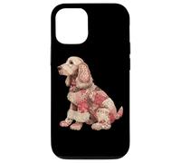 Vintage Patchwork Cocker Spaniel Dog Quilt Style Case for iPhone 12/12 Pro