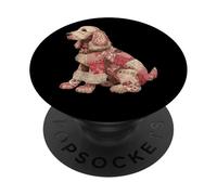 Vintage Patchwork Cocker Spaniel Dog Quilt Style PopSockets Adhesive PopGrip