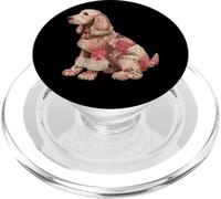 Vintage Patchwork Cocker Spaniel Dog Quilt Style PopSockets PopGrip for MagSafe
