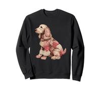 Vintage Patchwork Cocker Spaniel Dog Quilt Style Sweatshirt