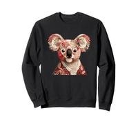 Vintage Patchwork Koala Cute Floral Animal Portrait Sweatshirt