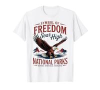 Vintage Patriotic American USA Eagle - Retro National Parks T-Shirt