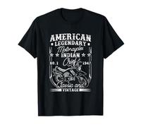 Vintage Patriotic Motorcycle Indian Bike Enthusiast Biker T-Shirt