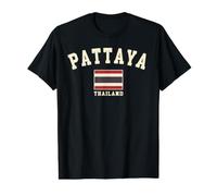 Vintage Pattaya Thailand Thai Flag Souvenir Retro Graphic Value Graphic T-Shirt