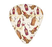 Vintage Pattern Glass Bottle Printed Guitar Picks 12 Pack Picks Sampler With Storage Box For Guitar Bass Ukulele 0.46mm