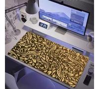 Vintage Pattern Large Gaming Mouse Pad, 1000x500x2mm Extended gaming mouse mat XXL improved Precision and Speed Mousemat with Stitched Edges, Desk Mat for Keyboard and Mouses