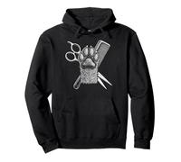 Vintage Paw Salon Tools Pet Grooming Dog Groomer Pullover Hoodie