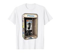 Vintage Pay Phone Nostalgia Value Graphic T-Shirt, Men, White, XL
