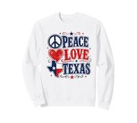 Vintage Peace Love Texas Patriotic Texas Pride American Flag Sweatshirt