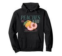 Vintage Peach Local Market Cottagecore Fruit Lover Pullover Hoodie