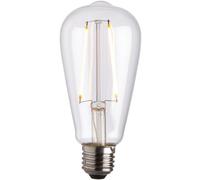 Modern LED Filament PEAR Shaped Light Bulb - 140mm Tall Clear Glass - E27 Edison Screw - 2W Warm White | 210 Lumen | 2200K | Vintage Style Decorative Lamp - Energy Saving