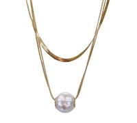 Vintage Pearls Multilayered Stand Choker Necklace With Sturdy Steel Pearls Pendant Jewelry Accessory For Trendy Women Steel Jewelry