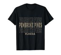 Vintage Pembroke Pines Florida Value Graphic T-Shirt, Men, Black, XL