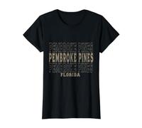 Vintage Pembroke Pines Florida Value Graphic T-Shirt, Women, Black, S