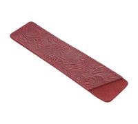 Vintage Pen Protective Leather Bag Stationery Pouch for Office School | Handcrafted Genuine Leather Design, Fashionable Retro Style, Practical Storage for Pupils, Workers, Home Desks