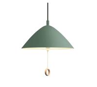 Vintage Pendant Kitchen Island Cone Matte Metal Hang Lamp Unique Japanese-Style Elegant Chandeliers Industrial Light for Bedroom Dining Room Decoration(Green,27CM)