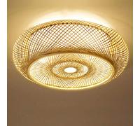 Vintage Pendant Lamp Natural Bamboo Hanging Lamp Creative Handmade Ceiling Lighting E27 * 4 Ceiling Light Dining Room Bedroom Ceiling Lights Living Room Kitchen Cafe Bar Office Chandelier,60cm