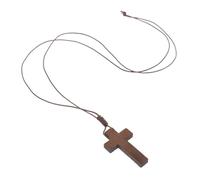 Vintage Pendant Necklace for Men Women Adjustable Rope Chain with Cross Pendant Timeless Jewelry for Casual Formal Wear Gender Neutral Accessory Durable Material
