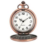Vintage Pendant Pocket Watch with Chain, Elegant Rose Copper Finish for Timeless Style and Special Occasions
