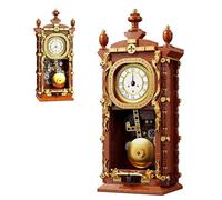 Vintage Pendulum Clock Building Block Set - 751PCS Mechanical Pendulum Vintage Clock Bricks Kit with Real Functional Timepiece and Moving Gears, Home Decor Collectibl, Creative Gift for Adult Kid 6+