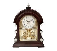 Vintage Pendulum Clock,Classic Mantel Clock Fashionable, European Silent Table Clock Battery Operated for desk, table, shelf or bedside
