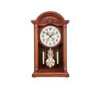 Vintage Pendulum Wall Clock - Solid Wood Chiming Clock for Living Room, Automatic Nighttime Stop, Classic Design