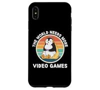 Vintage Penguin The World Needs More Video Games Lover Case for iPhone XS Max