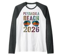Vintage Pensacola Beach 2026 Vacay Travel Vacation Matching Raglan Baseball Tee