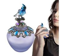 Vintage Perfume Bottle Set - Retro Glass Container, Decorative Esssential Oil Jar | Refillable Travel Scent Holder Elegant Display, Classic Fragrance Vial with Stopper for Home Vanity Gift