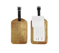 Vintage Periodic Element Table Luggage Tags Leather Travel Suitcase Baggage Tag 1 Piece