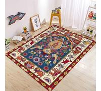 Vintage Persian Carpet for Living Room Bedroom Bohemia Turkish Morocco Ethnic Rugs Mandala Geometric Door Mat Poster Mat-60x90cm