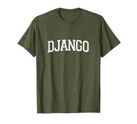 Vintage Personalized Name Classic Django T-Shirt, Men, Olive Green, Large