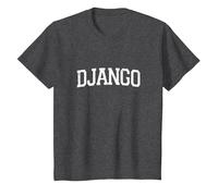 Vintage Personalized Name Classic Django T-Shirt, Youth, Dark Heather Grey, Large