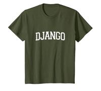 Vintage Personalized Name Classic Django T-Shirt, Youth, Olive Green, 4T