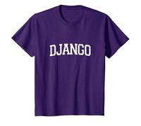 Vintage Personalized Name Classic Django T-Shirt, Youth, Purple, Medium