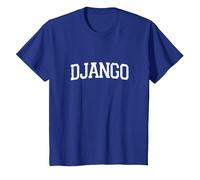 Vintage Personalized Name Classic Django T-Shirt, Youth, Royal Blue, Small