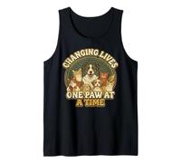 Vintage Pet Rescue Design Changing Lives One Paw At A Time Tank Top