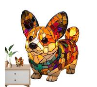 vintage pet themed led table bedside lamps, Stained Glass Cat Lamp, Handmade Resin LED Animal Bedside Table Night Lights,cute pet cat theme led desk lamp , Vintage Animal Night-Light Home Decor
