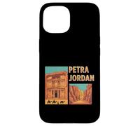 Vintage Petra Jordan Travel Souvenir Landmark Tourist Gift Case for iPhone 15