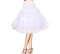 Vintage Petticoat Crinoline Hoopless Half Slips Tutu Underskirt Retro Dress 50s Swing Rockabilly Net Skirt Women